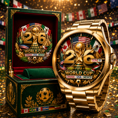 2026 FIFA World Cup Men's Wrist Watch Customizable Gift for Soccer Fans Men's Wrist Watch GradoCreations