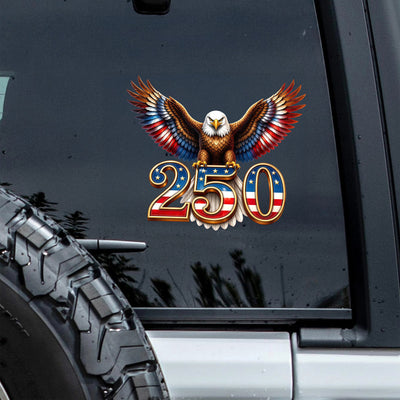 250th Anniversary American Eagle Car Window Decal Sticker Decal Sticker GradoCreations