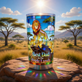 Personalized Lion Dad Tumbler Best Dad Gift for Father's Day Tumbler GradoCreations
