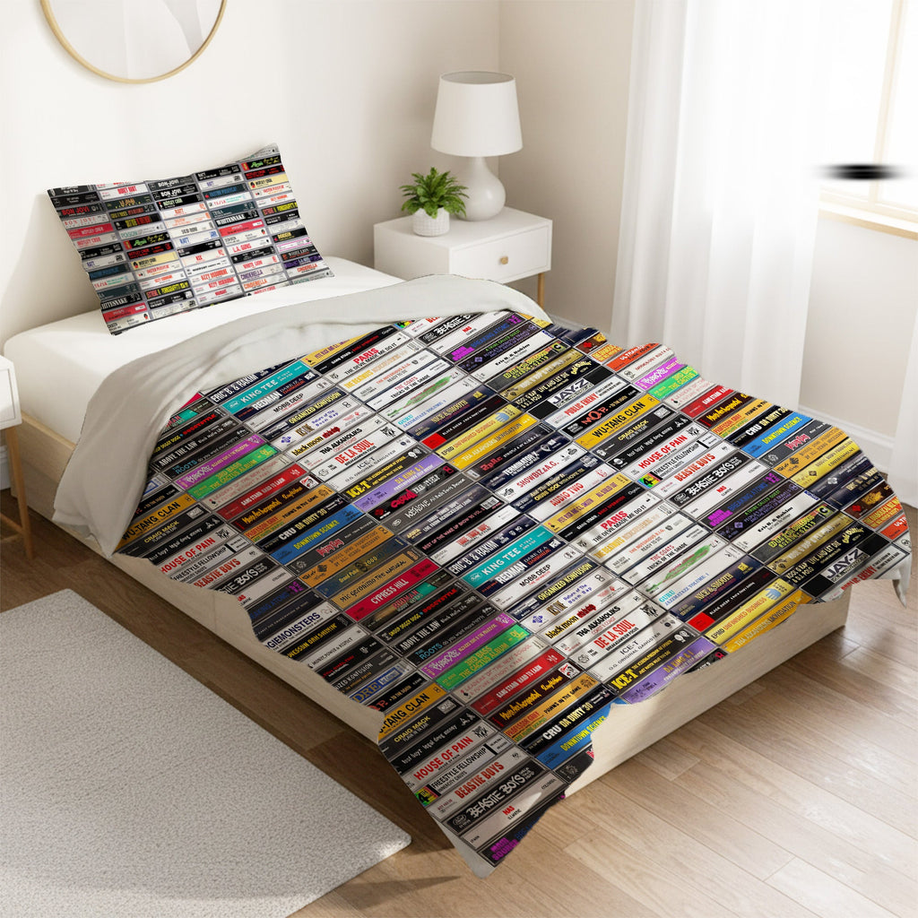 Personalized Rock Cassette Bedding Set for Music Lovers GradoCreations
