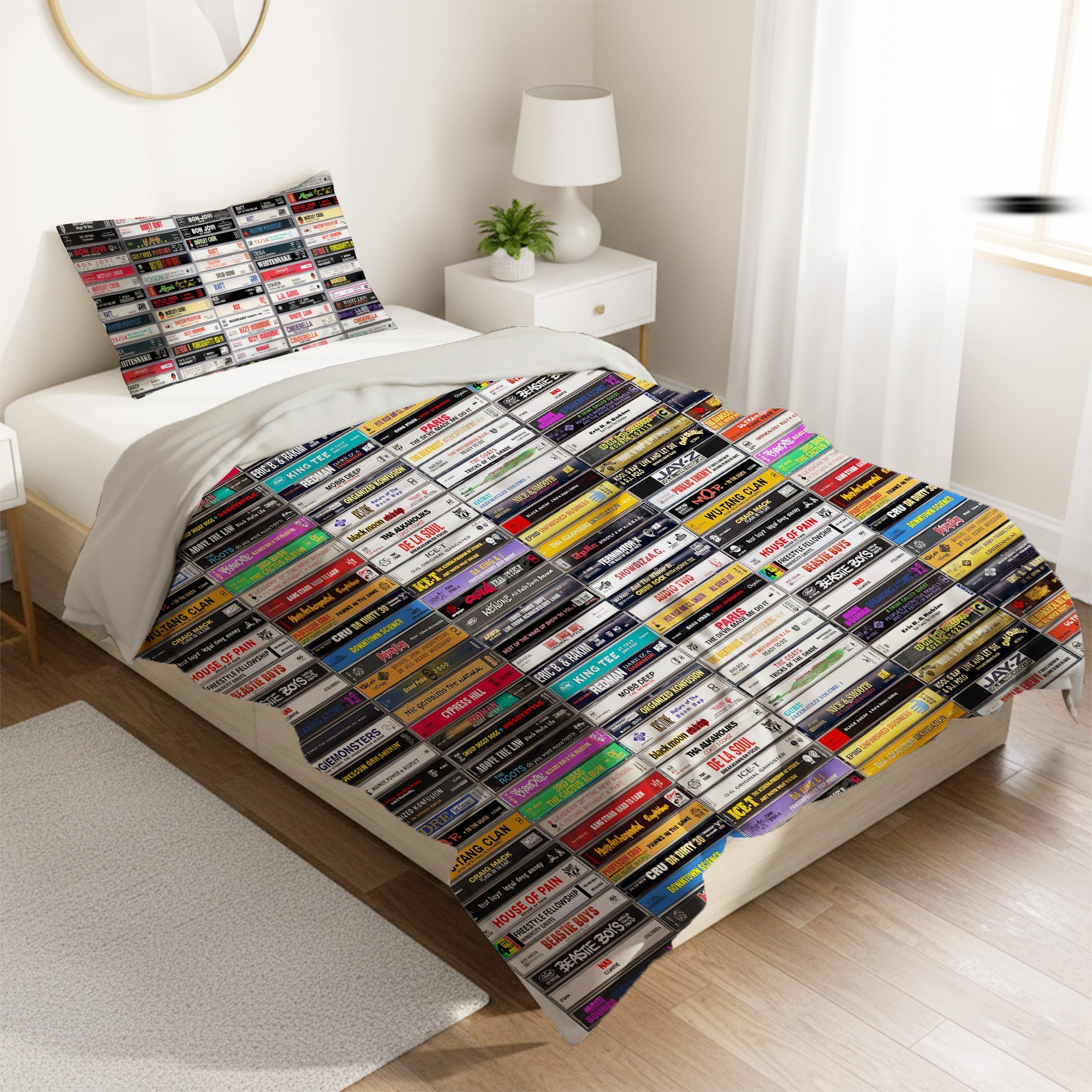 Personalized Rock Cassette Bedding Set for Music Lovers GradoCreations