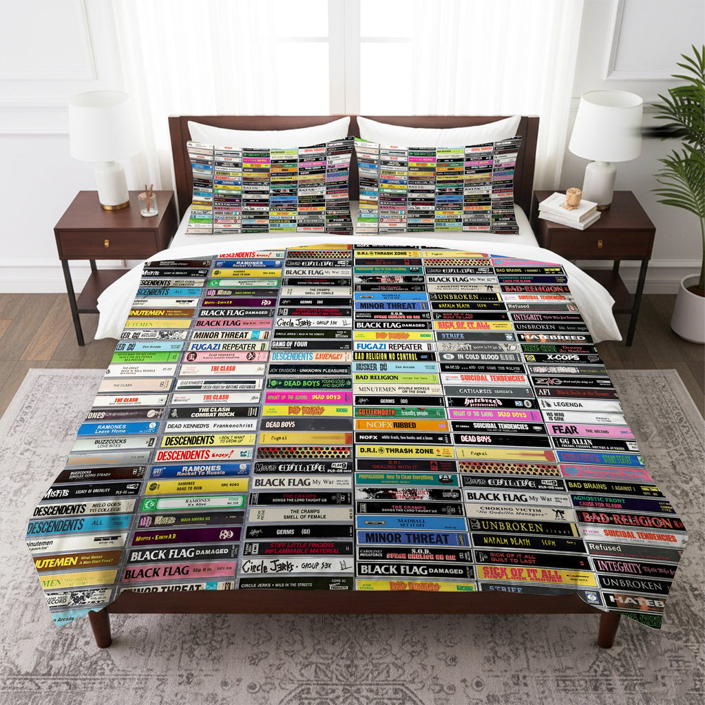 Personalized Rock Cassette Bedding Set for Music Lovers GradoCreations