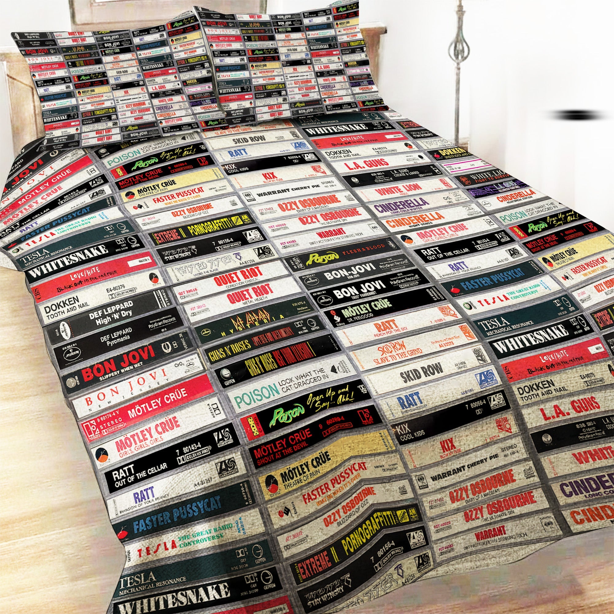 Personalized Rock Cassette Bedding Set for Music Lovers GradoCreations