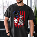 Personalized Dog Dad Comfort Shirt USA Flag Gift for Father Comfort Shirt Back GradoCreations