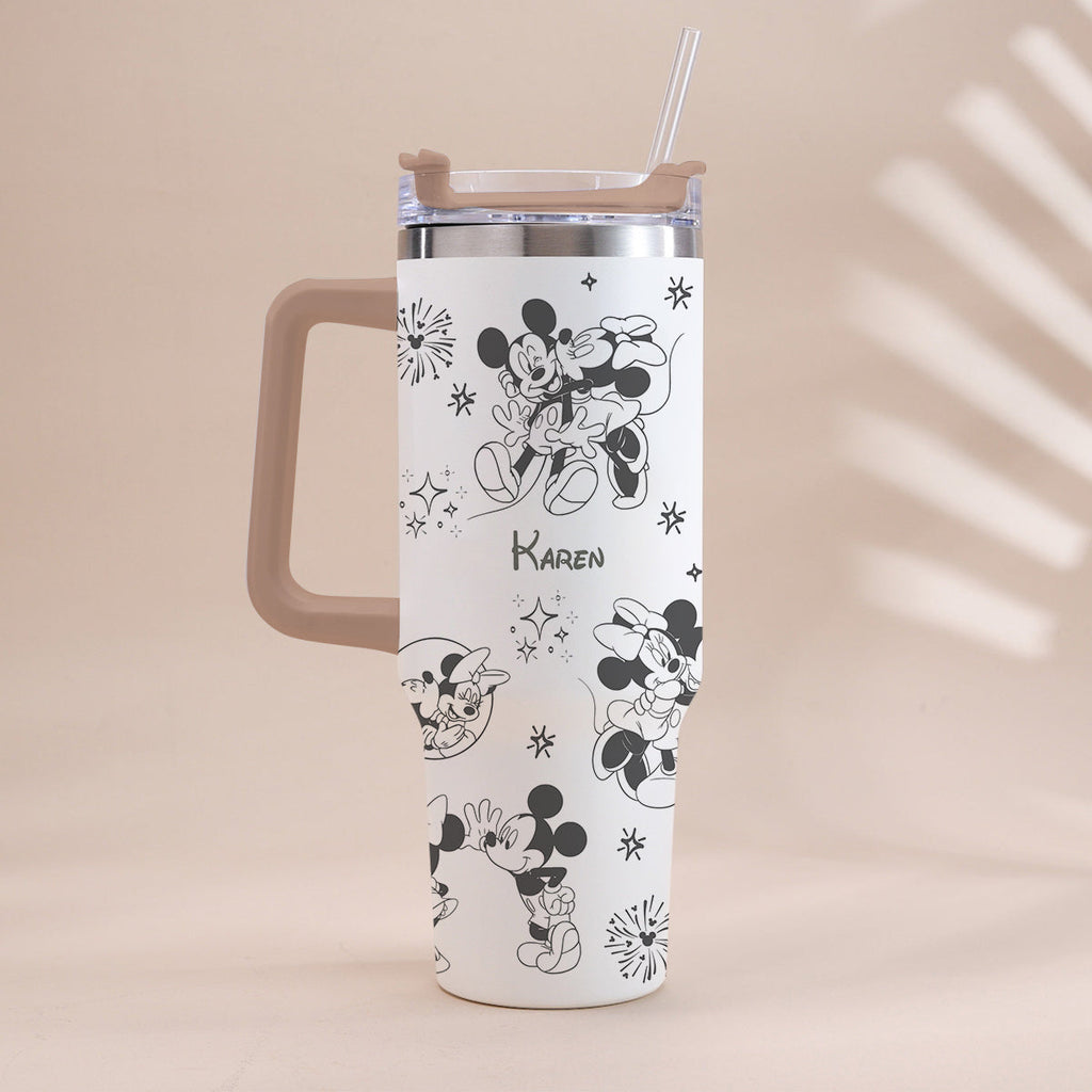 Personalized Mouse Tumbler with Handle Custom Name Gift for Kids Tumbler With Handle GradoCreations