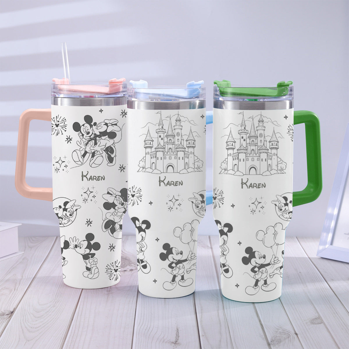Personalized Mouse Tumbler with Handle Custom Name Gift for Kids Tumbler With Handle GradoCreations