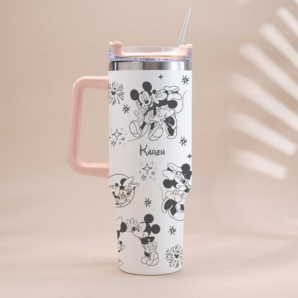 Personalized Mouse Tumbler with Handle Custom Name Gift for Kids Tumbler With Handle GradoCreations