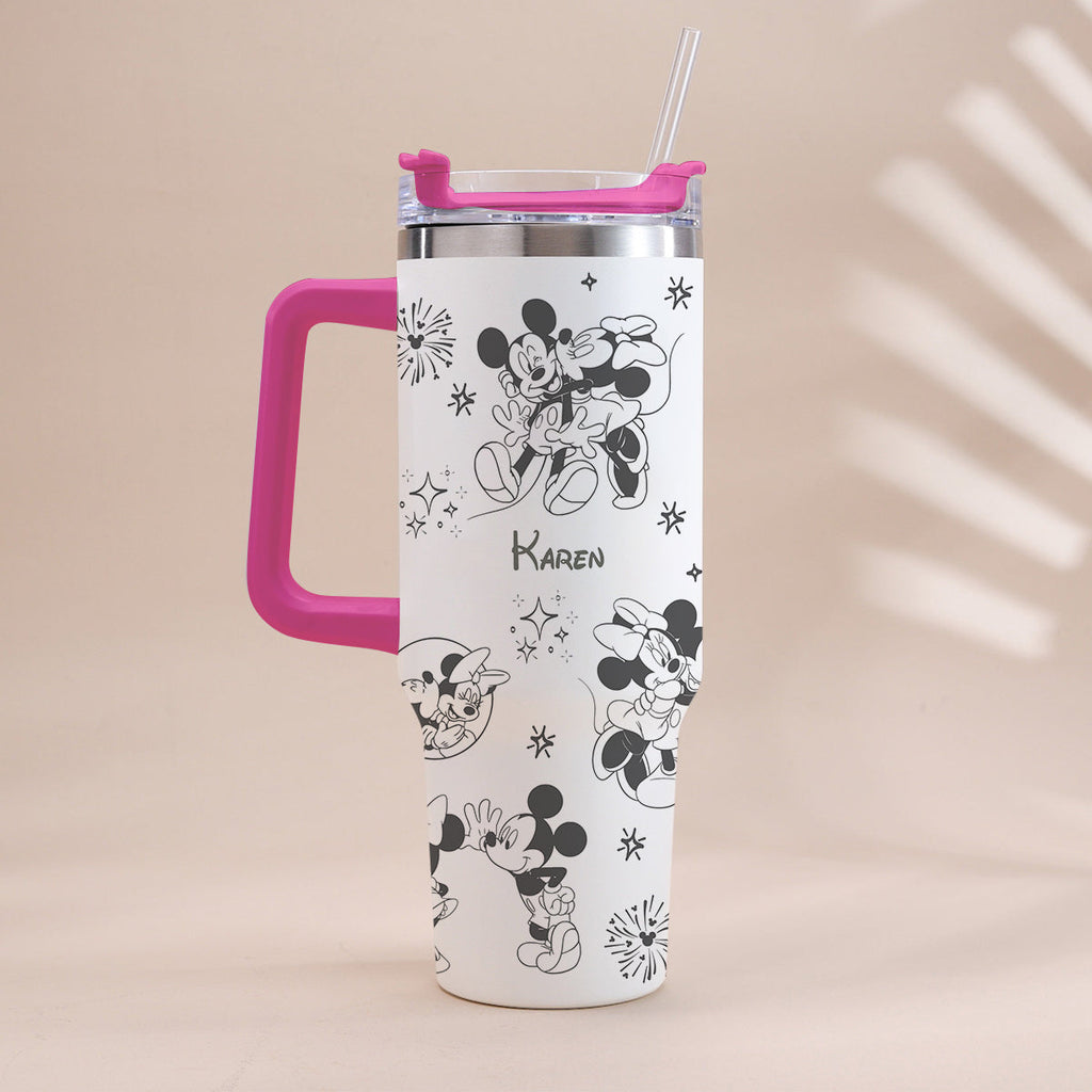 Personalized Mouse Tumbler with Handle Custom Name Gift for Kids Tumbler With Handle GradoCreations