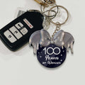 Personalized 100 Years of Wonder Wood Keychain Custom Gift Keychain GradoCreations