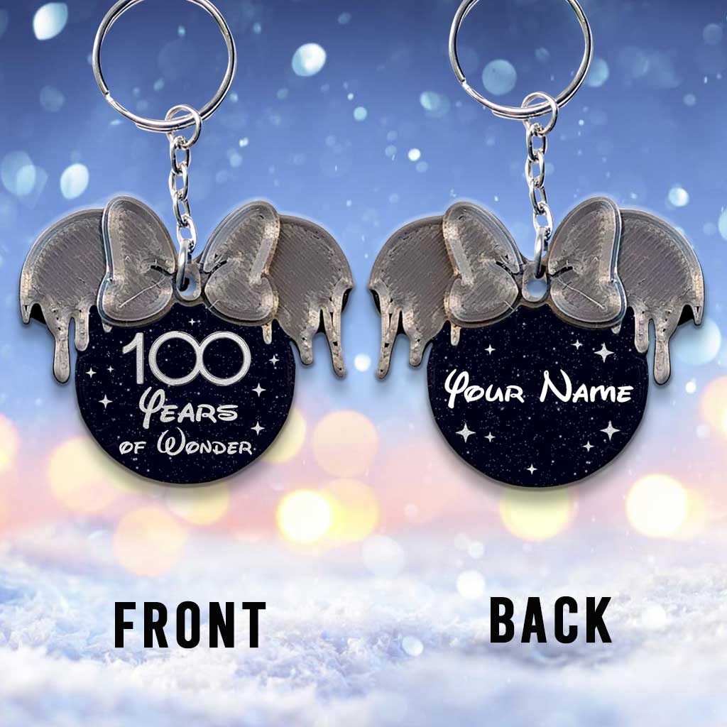 Personalized 100 Years of Wonder Wood Keychain Custom Gift Keychain GradoCreations
