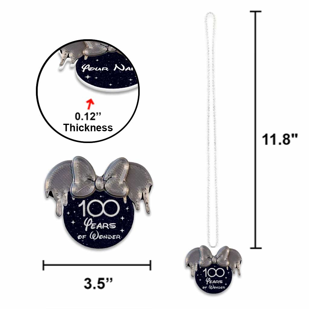 Personalized 100 Years of Wonder Mouse Car Ornament Custom Gift Car Ornament GradoCreations