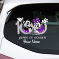Personalized 100 Years of Wonder Mouse Decal for Cars & More Decal Full GradoCreations
