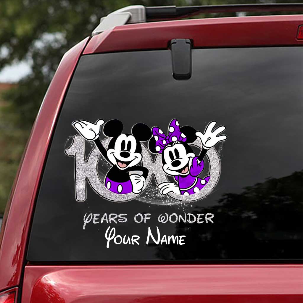 Personalized 100 Years of Wonder Mouse Decal for Cars & More Decal Full GradoCreations