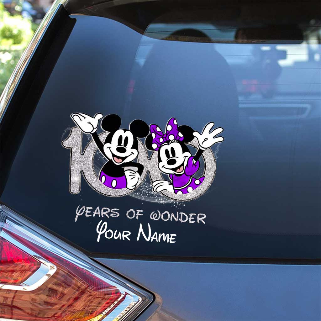 Personalized 100 Years of Wonder Mouse Decal for Cars & More Decal Full GradoCreations