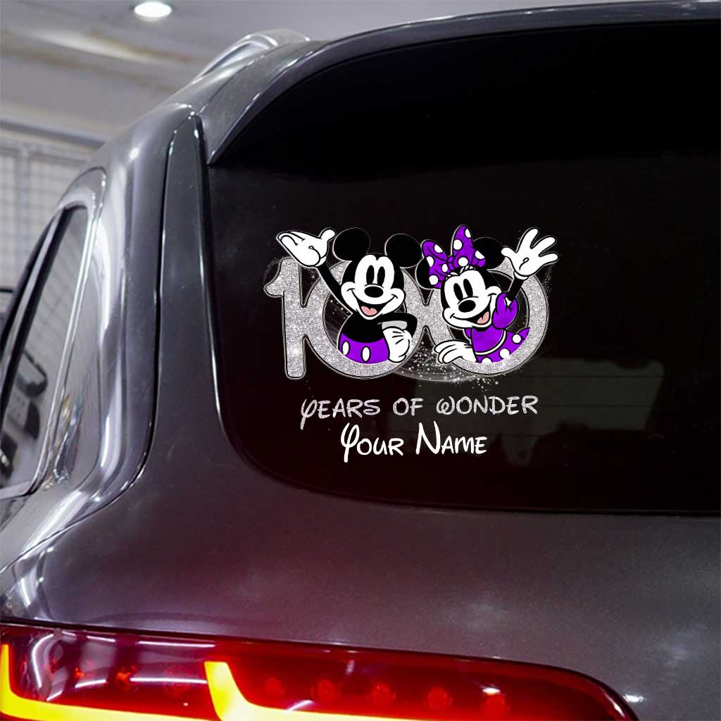 Personalized 100 Years of Wonder Mouse Decal for Cars & More Decal Full GradoCreations