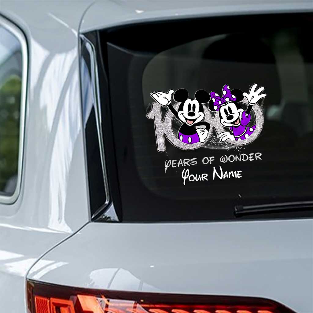 Personalized 100 Years of Wonder Mouse Decal for Cars & More Decal Full GradoCreations