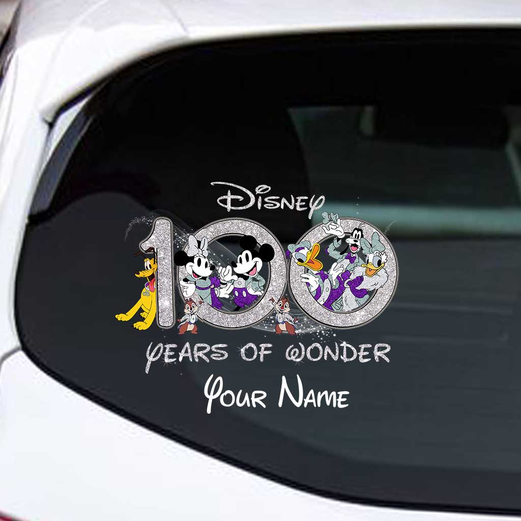 Personalized Disney 100 Years of Wonder Decal for Car or Wall Decal Full GradoCreations