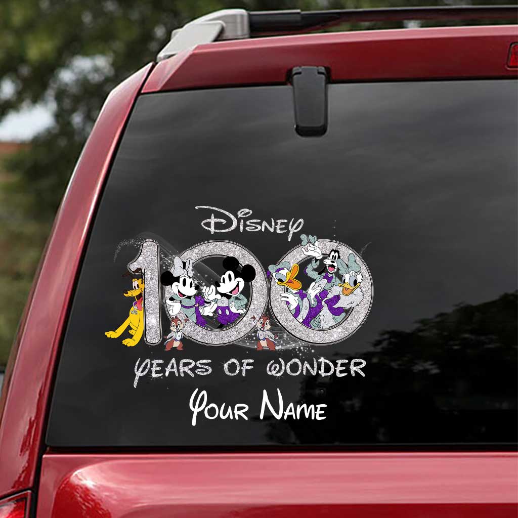 Personalized Disney 100 Years of Wonder Decal for Car or Wall Decal Full GradoCreations
