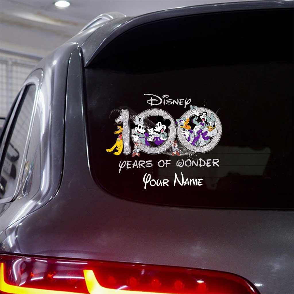 Personalized Disney 100 Years of Wonder Decal for Car or Wall Decal Full GradoCreations