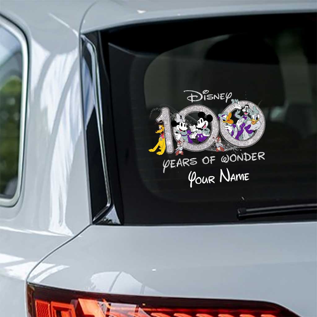 Personalized Disney 100 Years of Wonder Decal for Car or Wall Decal Full GradoCreations