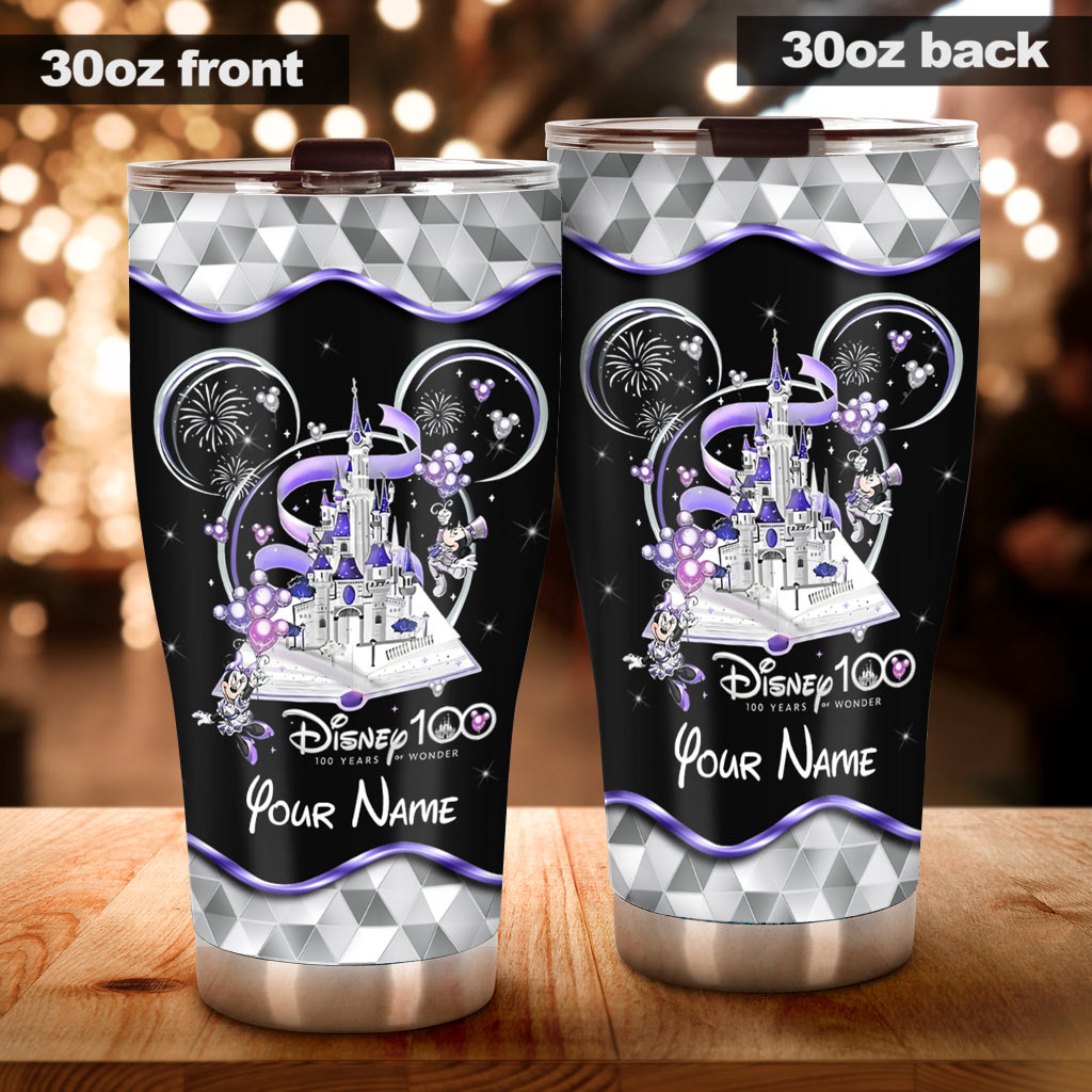Personalized Disney 100 Years Tumbler Custom Name Gift Tumbler GradoCreations