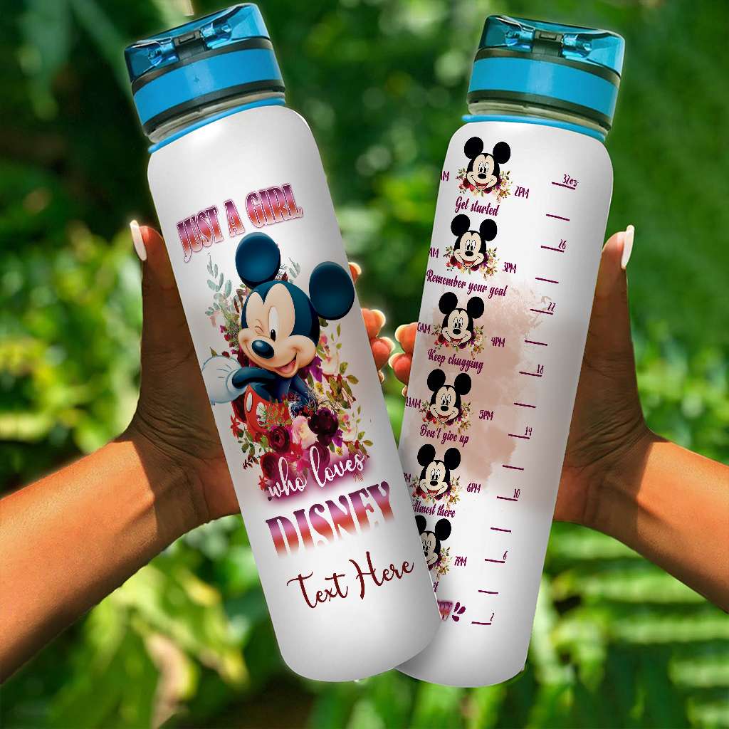 Personalized Disney Water Tracker Bottle Custom Name Gift Water Tracker Bottle GradoCreations
