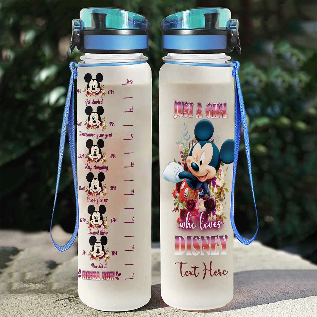 Personalized Disney Water Tracker Bottle Custom Name Gift Water Tracker Bottle GradoCreations