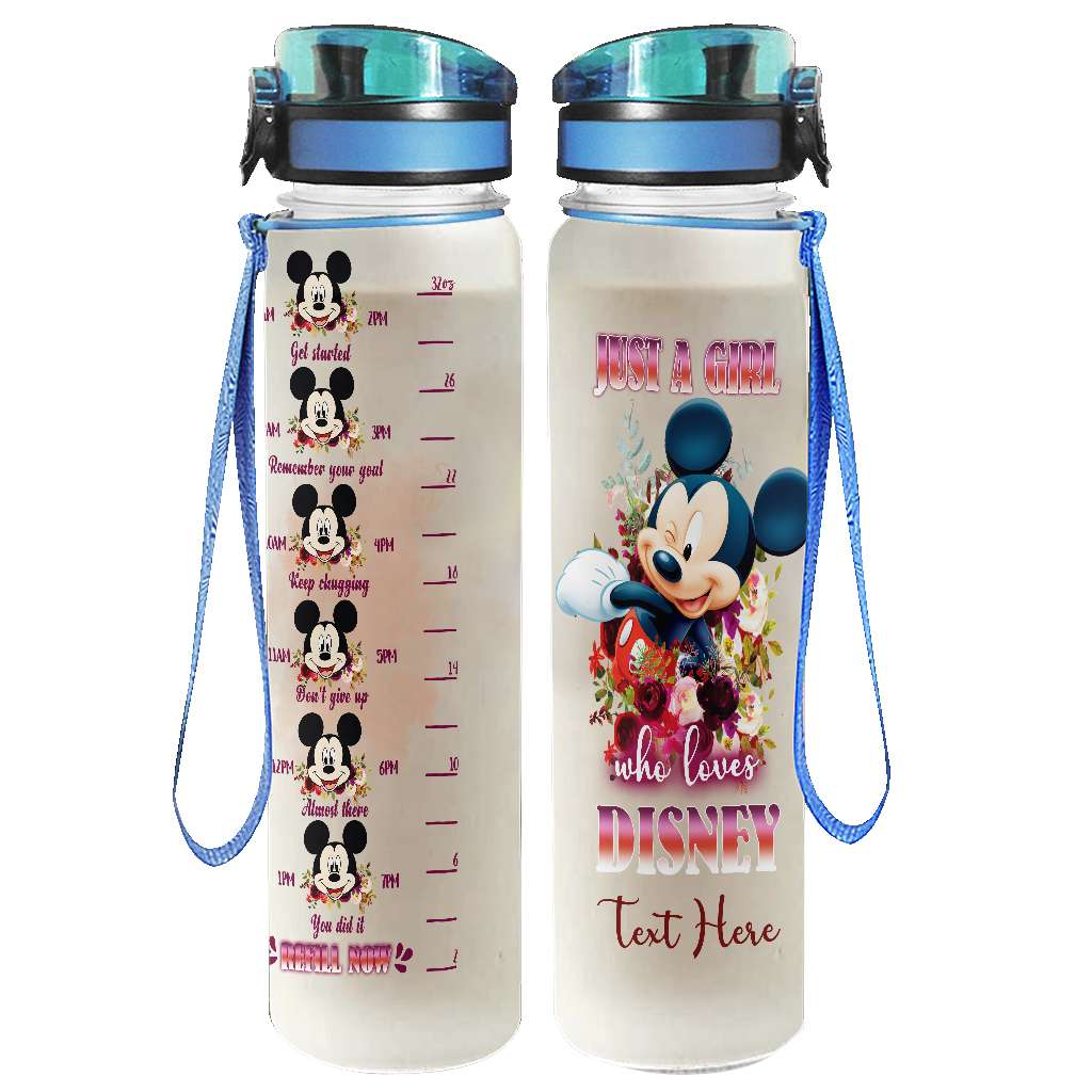 Personalized Disney Water Tracker Bottle Custom Name Gift Water Tracker Bottle GradoCreations