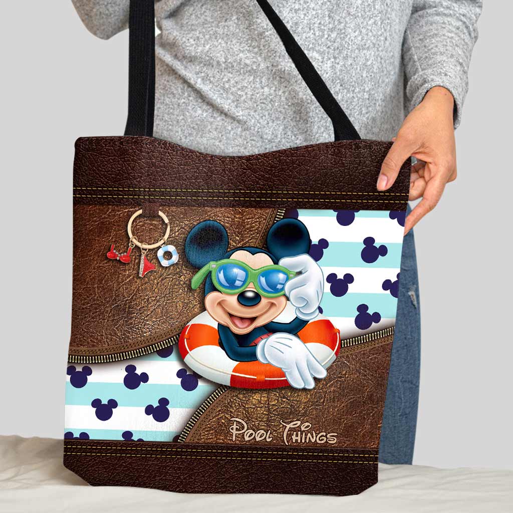 Personalized Pool-Themed Tote Bag with Mickey Design Tote Bag GradoCreations