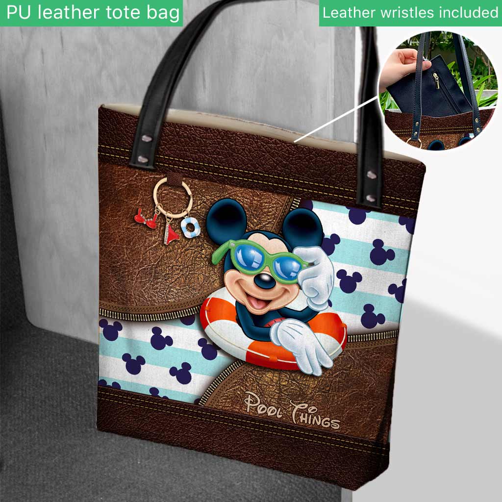 Personalized Pool-Themed Tote Bag with Mickey Design Tote Bag GradoCreations
