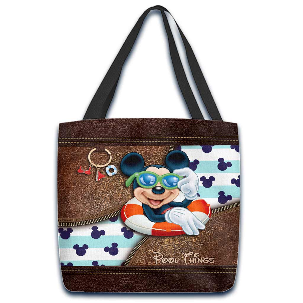 Personalized Pool-Themed Tote Bag with Mickey Design Tote Bag GradoCreations