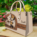 Personalized Leather Handbag for Sea Lovers | Custom Name Gift Leather Handbag GradoCreations