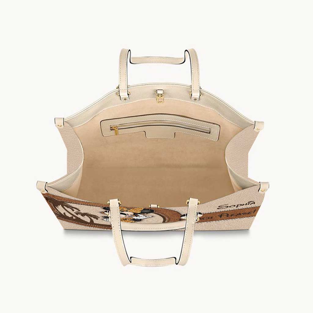 Personalized Leather Handbag for Sea Lovers | Custom Name Gift Leather Handbag GradoCreations