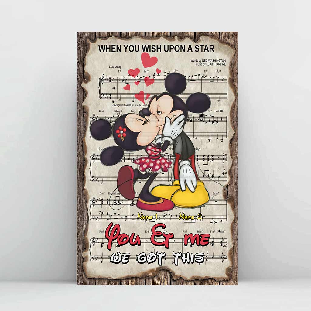 Personalized You & Me Canvas Print Custom Couple Names Gift Canvas and Poster GradoCreations