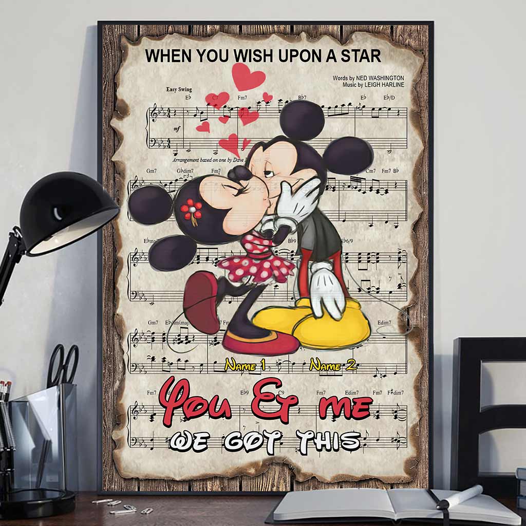 Personalized You & Me Canvas Print Custom Couple Names Gift Canvas and Poster GradoCreations