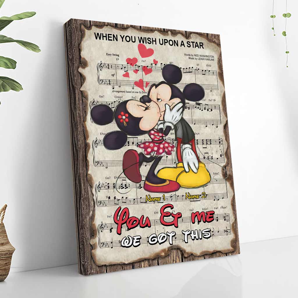 Personalized You & Me Canvas Print Custom Couple Names Gift Canvas and Poster GradoCreations