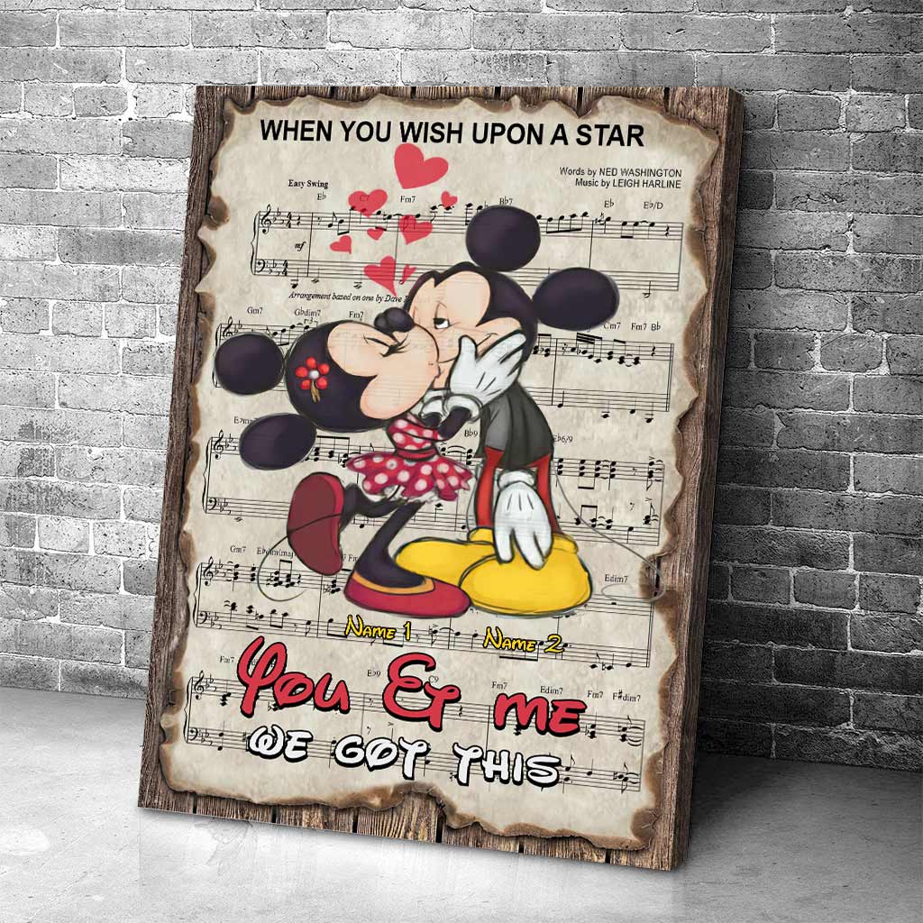Personalized You & Me Canvas Print Custom Couple Names Gift Canvas and Poster GradoCreations