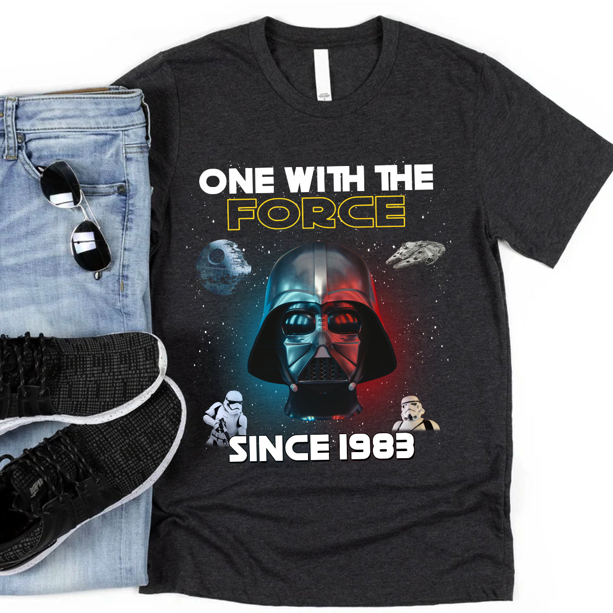 Personalized The Force T-shirt and Hoodie Custom Name Gift T-shirt & Hoodie GradoCreations