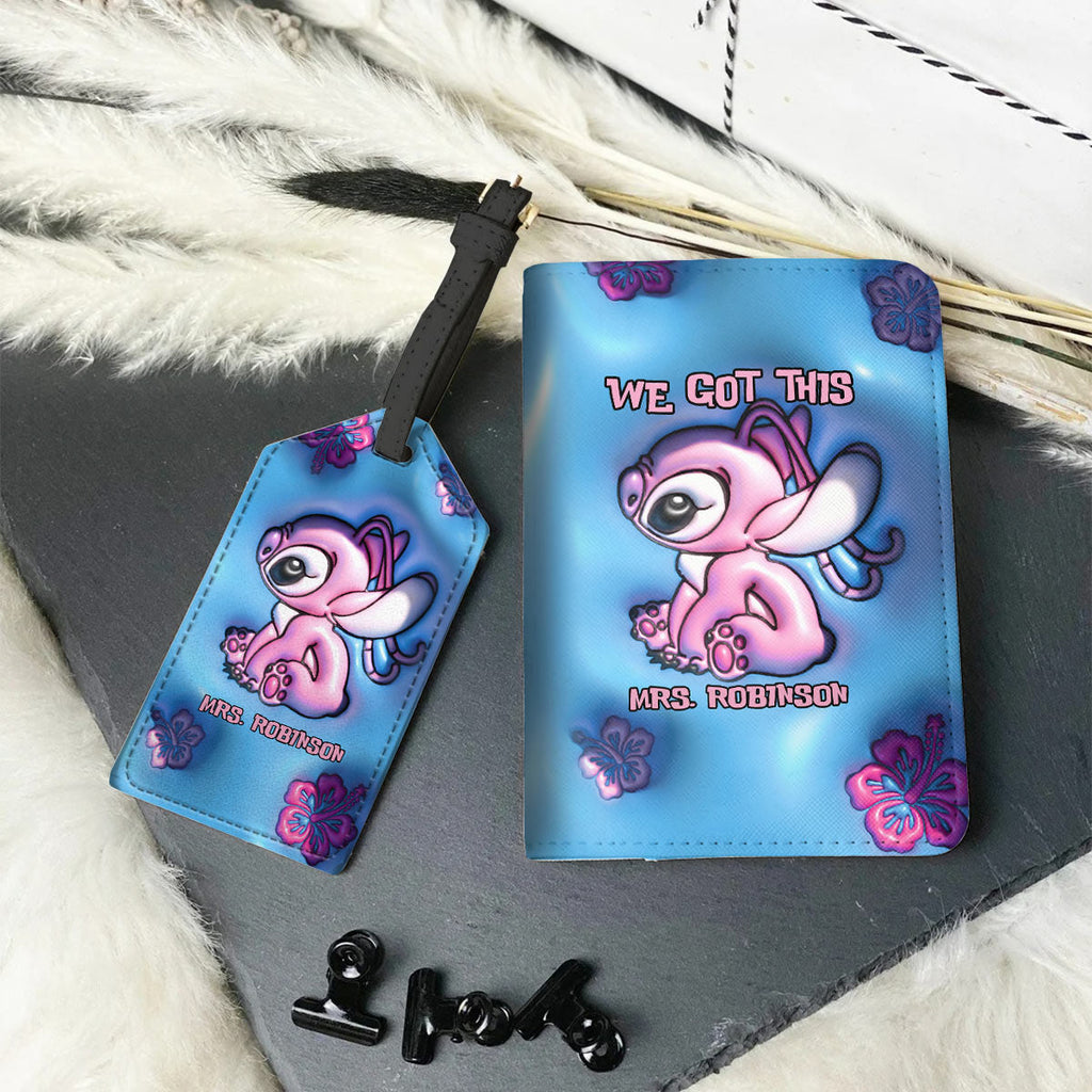 Personalized Leather Luggage Tag & Passport Holder Gift for Mrs Leather Luggage Tag & Passport Holder GradoCreations