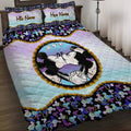 Personalized Mouse Quilt Set Custom Names Gift for Couples Quilt Set GradoCreations