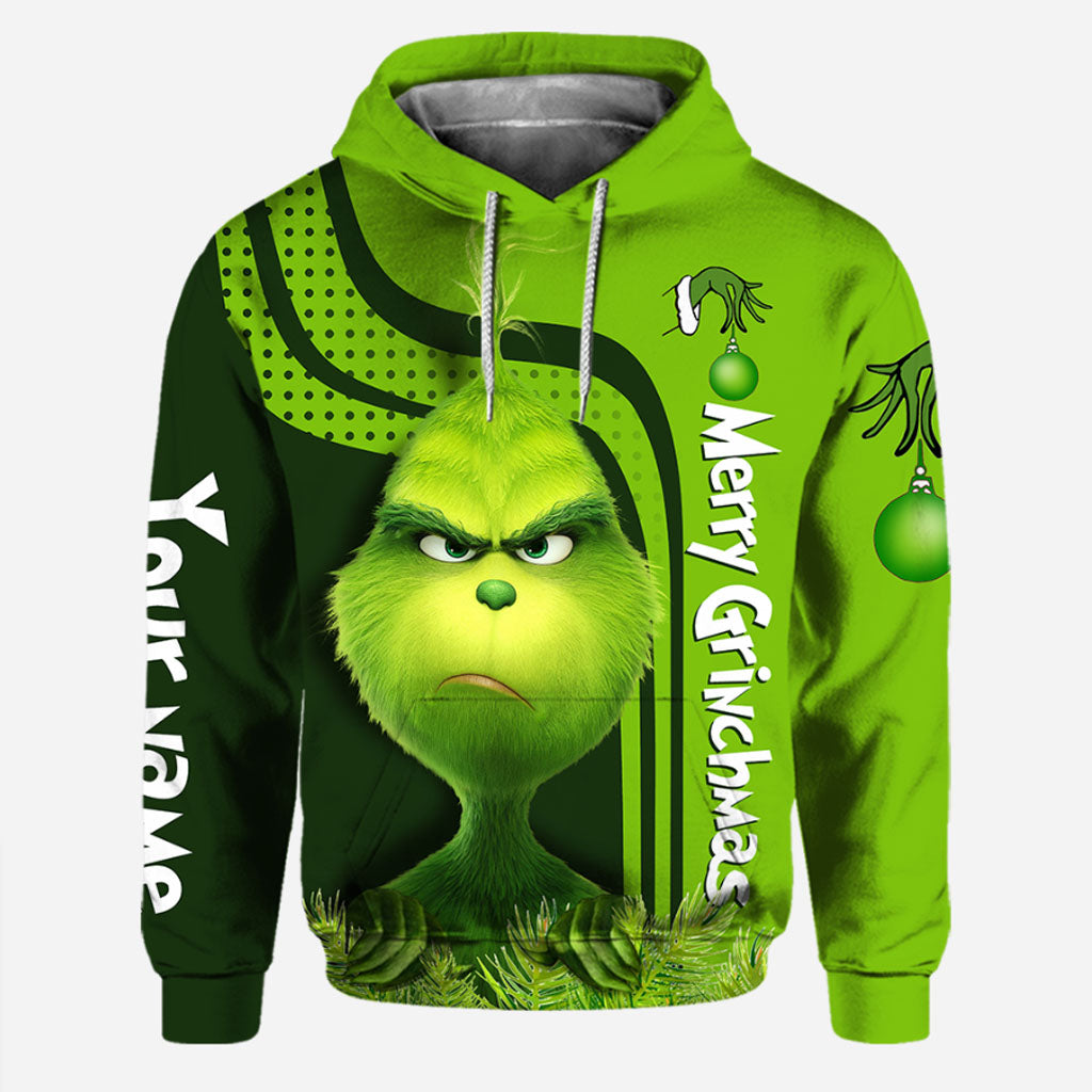 Personalized Grinch Hoodie and Leggings Custom Name Christmas Gift Hoodie & Leggings GradoCreations