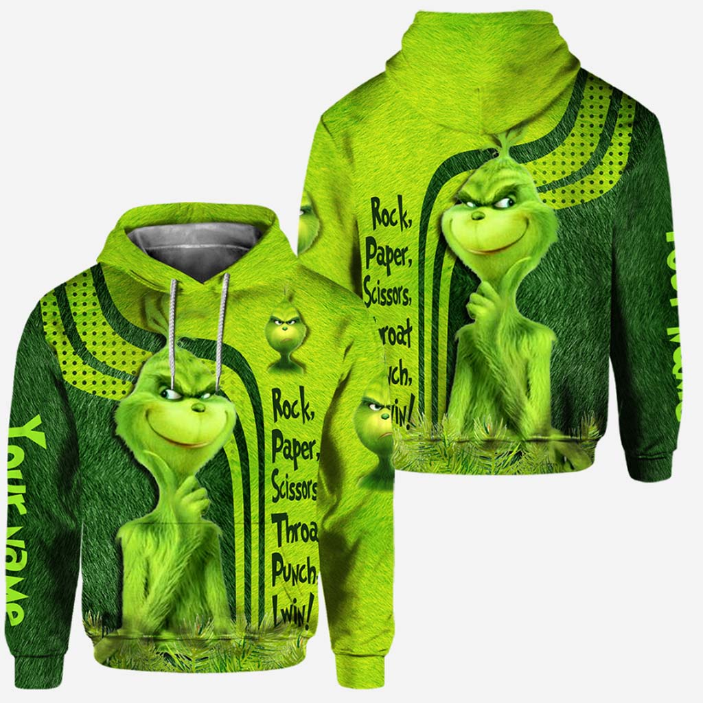 Personalized Grinch Hoodie and Leggings Set for Birthdays & Christmas Hoodie & Leggings GradoCreations