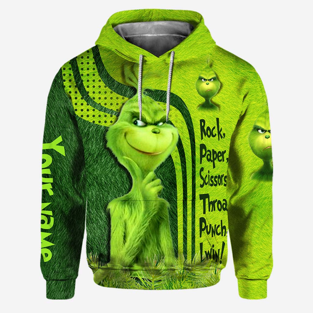 Personalized Grinch Hoodie and Leggings Set for Birthdays & Christmas Hoodie & Leggings GradoCreations