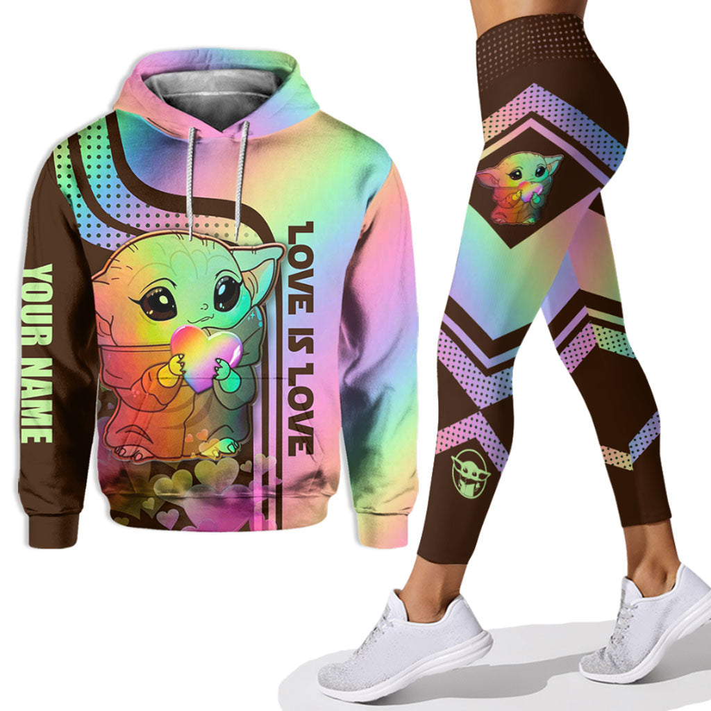 Personalized LGBT Support Hoodie and Leggings Custom Name Gift Hoodie & Leggings GradoCreations