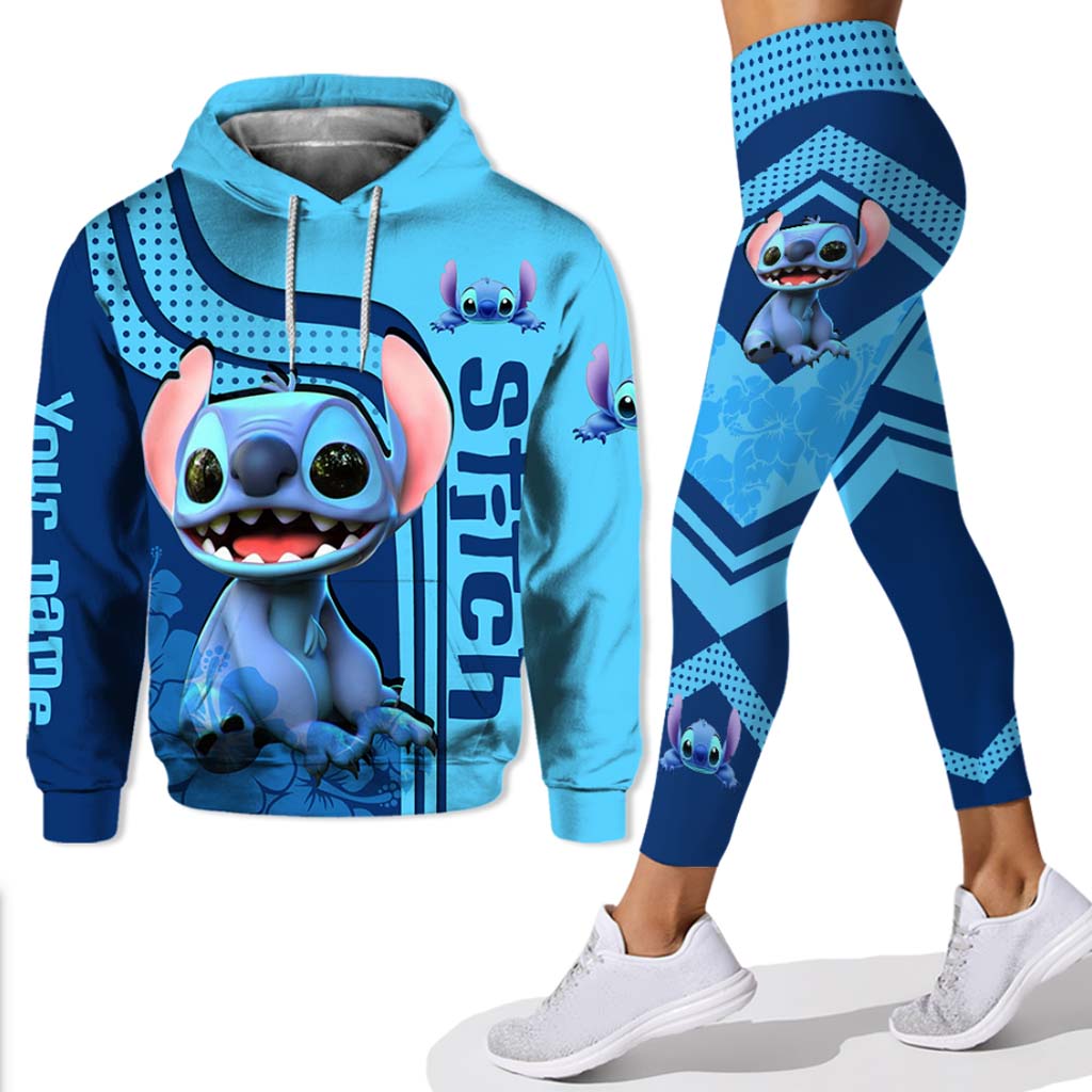 Personalized Stitch Hoodie and Leggings Set Custom Name Gift Hoodie & Leggings GradoCreations