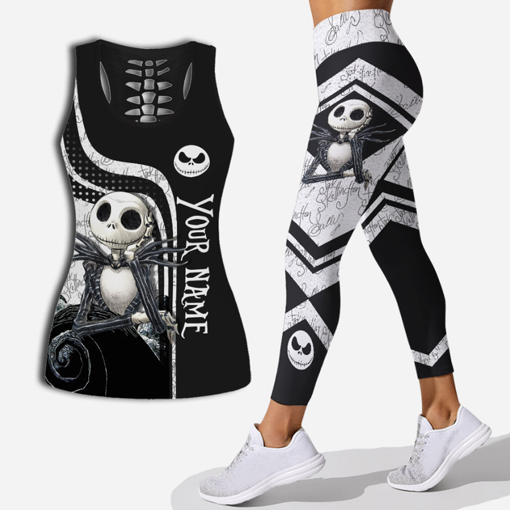 Personalized Hollow Tank Top & Leggings for Halloween | Custom Name Gift Hollow Tank & Leggings GradoCreations