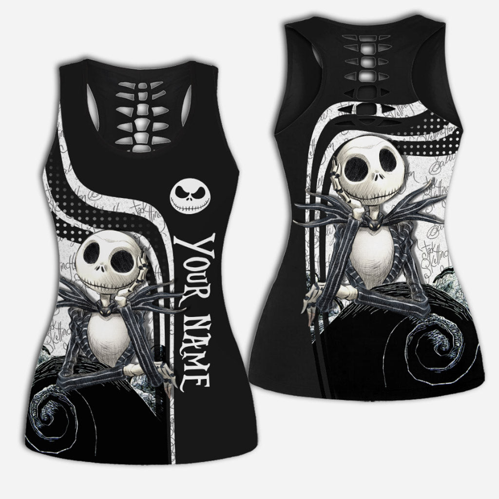 Personalized Hollow Tank Top & Leggings for Halloween | Custom Name Gift Hollow Tank & Leggings GradoCreations