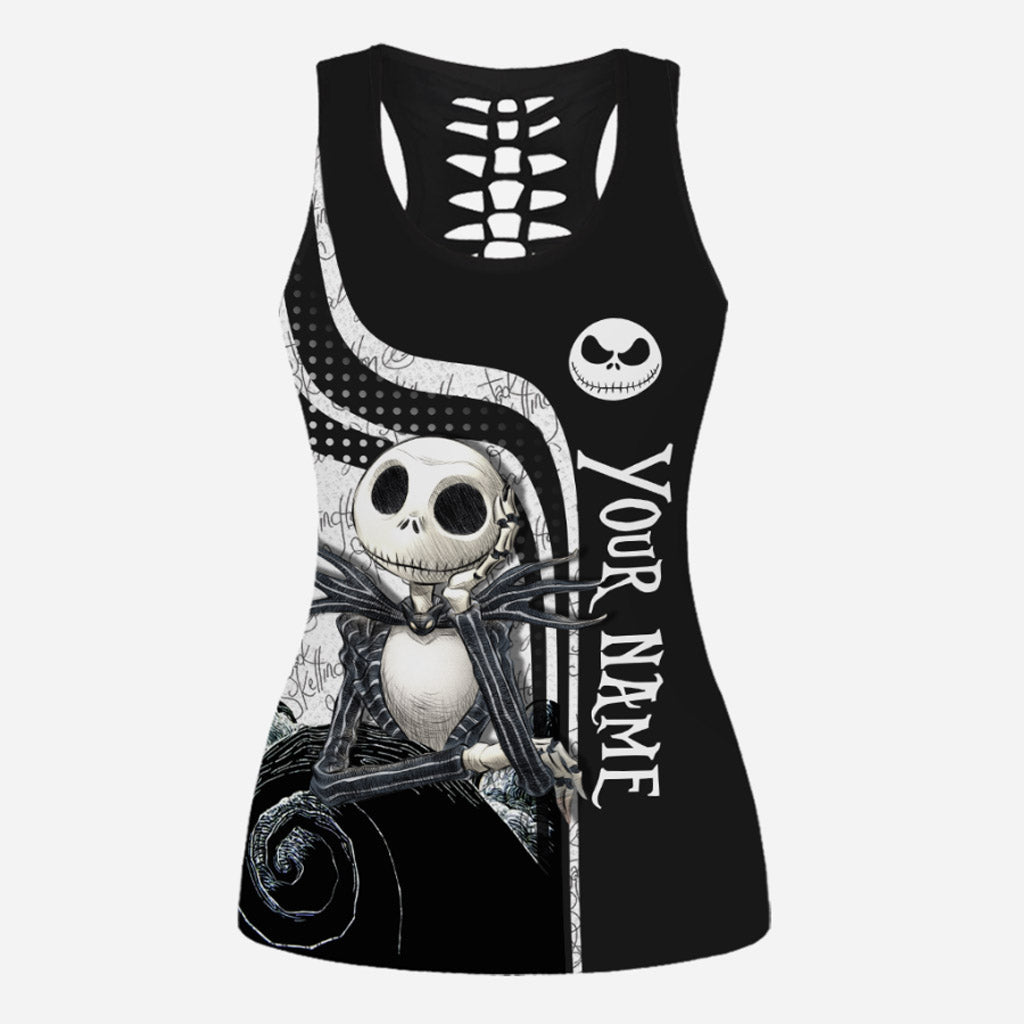 Personalized Hollow Tank Top & Leggings for Halloween | Custom Name Gift Hollow Tank & Leggings GradoCreations