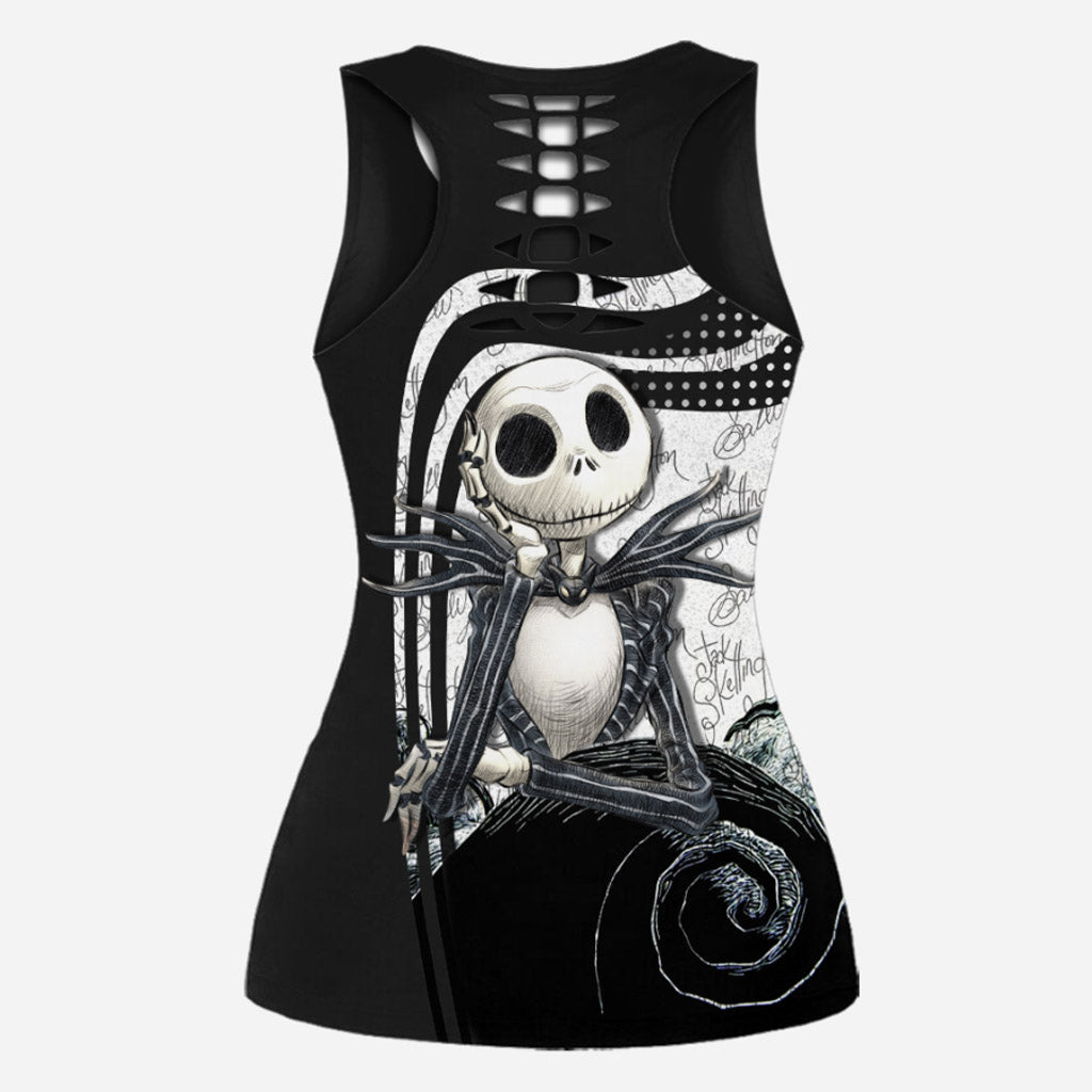 Personalized Hollow Tank Top & Leggings for Halloween | Custom Name Gift Hollow Tank & Leggings GradoCreations
