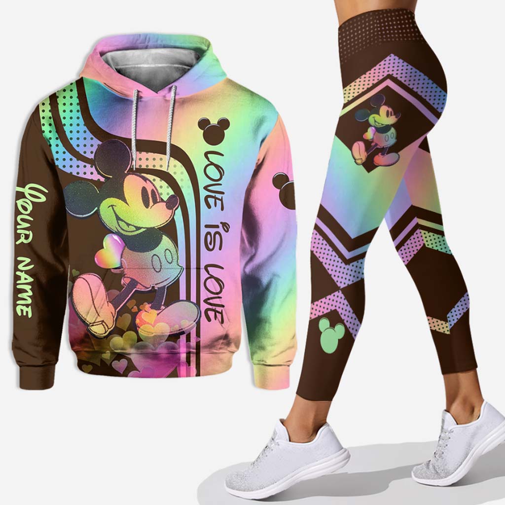 Personalized LGBT Support Hoodie and Leggings Custom Name Gift for Couples Hoodie & Leggings GradoCreations
